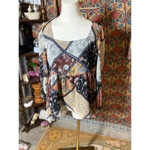 Patchwork Floral Women's Top